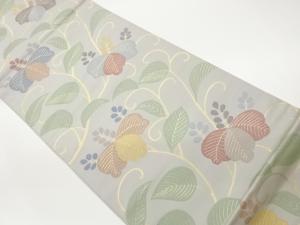 織悦製　桐に唐草模様織出し袋帯